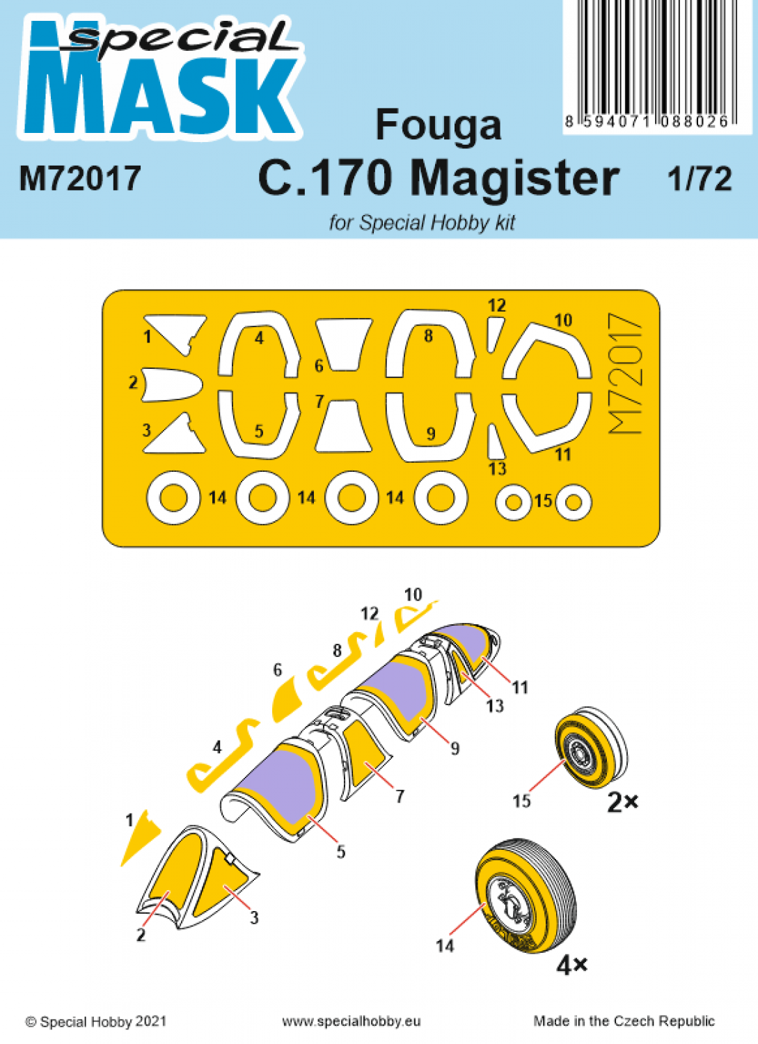 Special Hobby 1/72 Fouga C.170 Magister  Mask