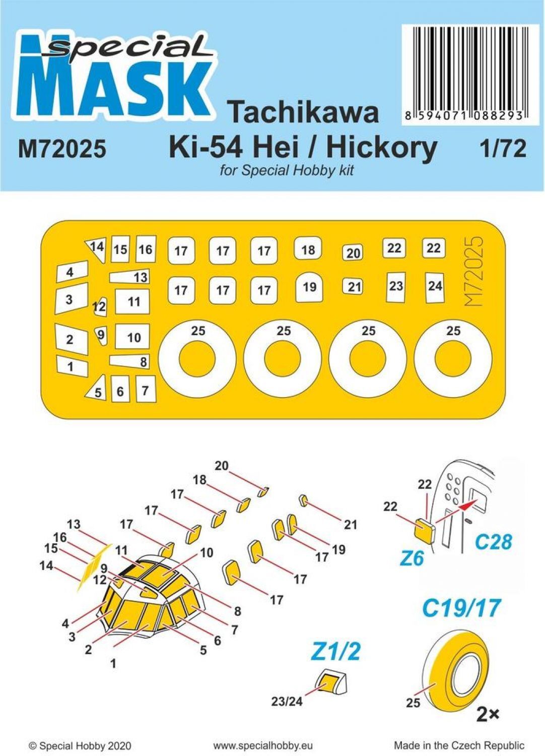 Special Hobby 1/72 Tachikawa Ki-54 Hei  / Hickory MASK