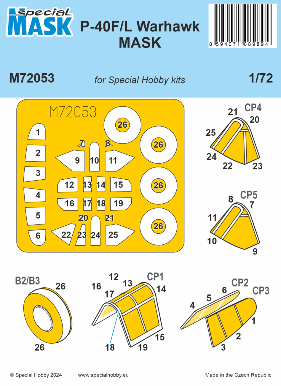 Special Hobby 1/72 P-40F/L Warhawk MASK