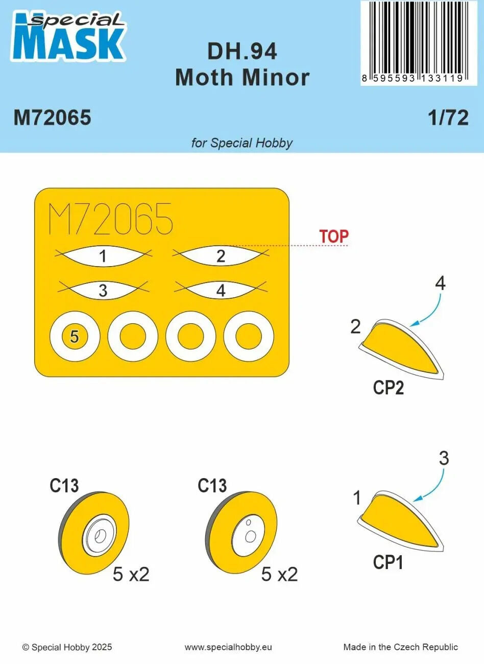 Special Hobby 1/72 DH.94 Moth Minor MASK