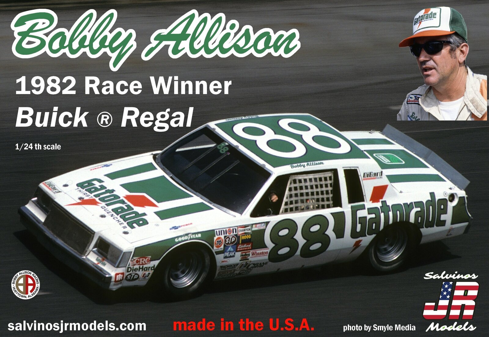 SJR-08459 Salvinos J R 1/24 Bobby Allison #88 Buick Regal 1982 Winner Plastic Model Kit Salvinos J R Models