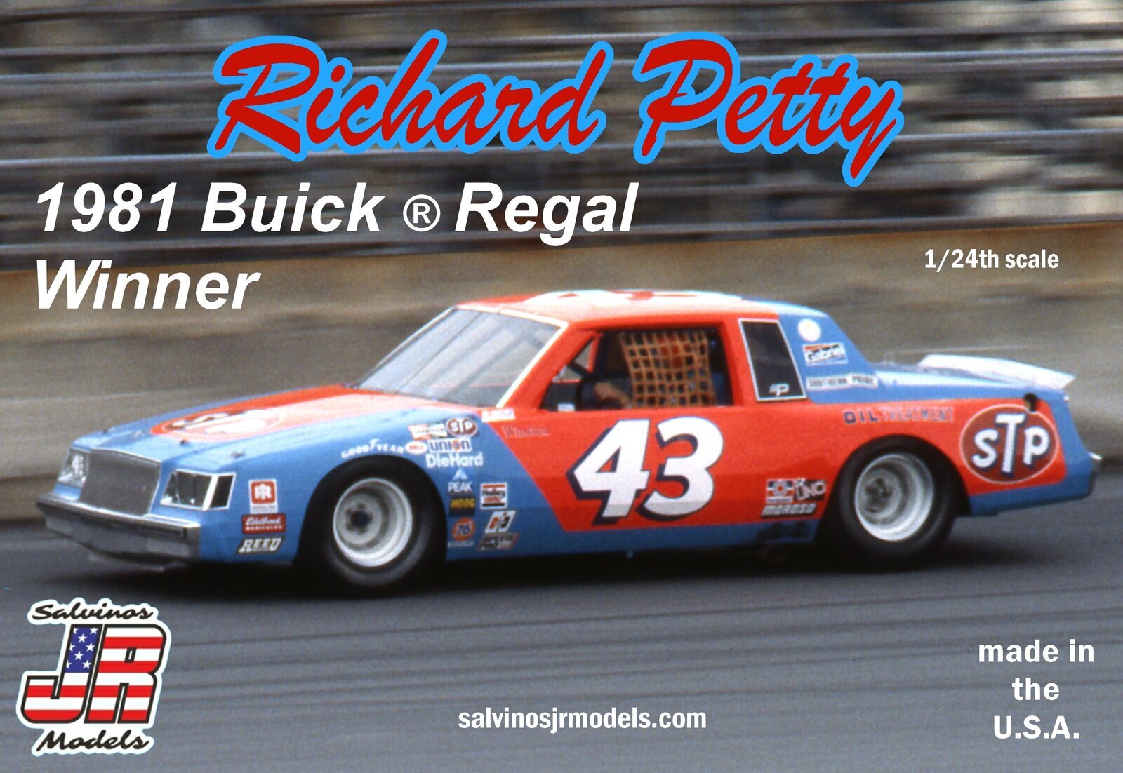 SJR-08460 Salvinos J R 1/25 Richard Petty #43 Buick Regal 1981 Winner Plastic Model Kit Salvinos J R Models