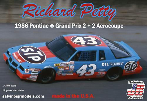 SJR-15904 Salvinos J R RPGP1986D 1/24 Richard Petty Pontiac 1986 2+2 Plastic Model Kit Salvinos J R Models