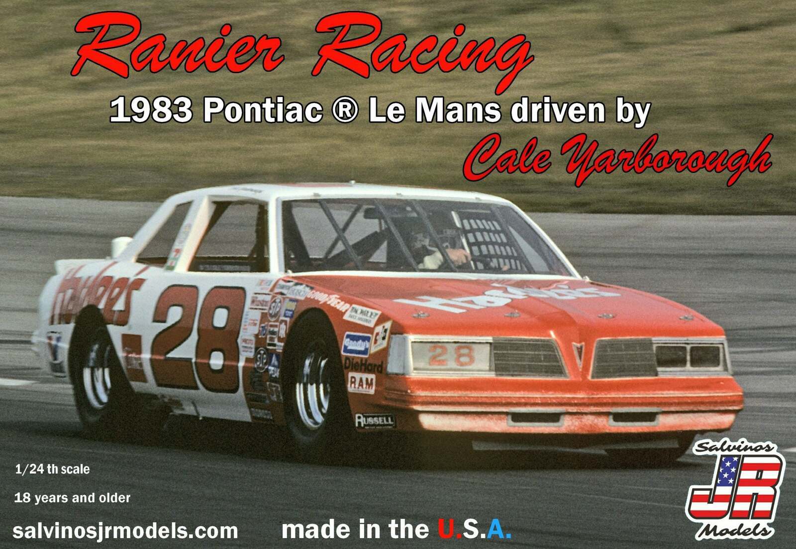 SJR-17629 Salvinos J R RRLM1983D 1/24 Ranier Racing 1983 Pontiac LeMans driven by Cale Yarborough Salvinos J R Models