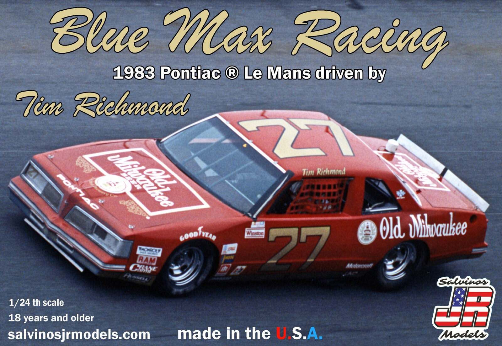 SJR-22620 Salvinos J R BMLM1983P 1/24 Blue Max Racing 1983 Pontiac LeMans driven by Tom Richmond Salvinos J R Models