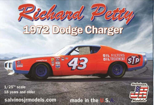 SJR-28014 Salvinos J R 1/25 Richard Petty 1972 Dodge Charger Plastic Model Kit Salvinos J R Models
