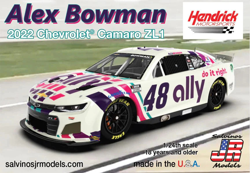 SJR-31246 Salvinos J R 1/24 Hendrick Motorsports Alex Bowman 2022 Camaro Plastic Model Kit Salvinos J R Models