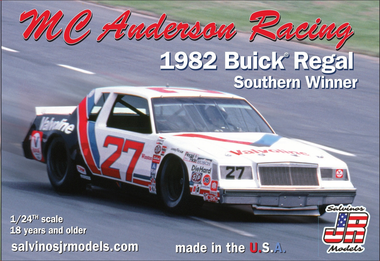 SJR-31249 Salvinos J R 1/24 MC Anderson Racing 1982 Buick Regal Southern Winner Plastic Model Kit Salvinos J R Models