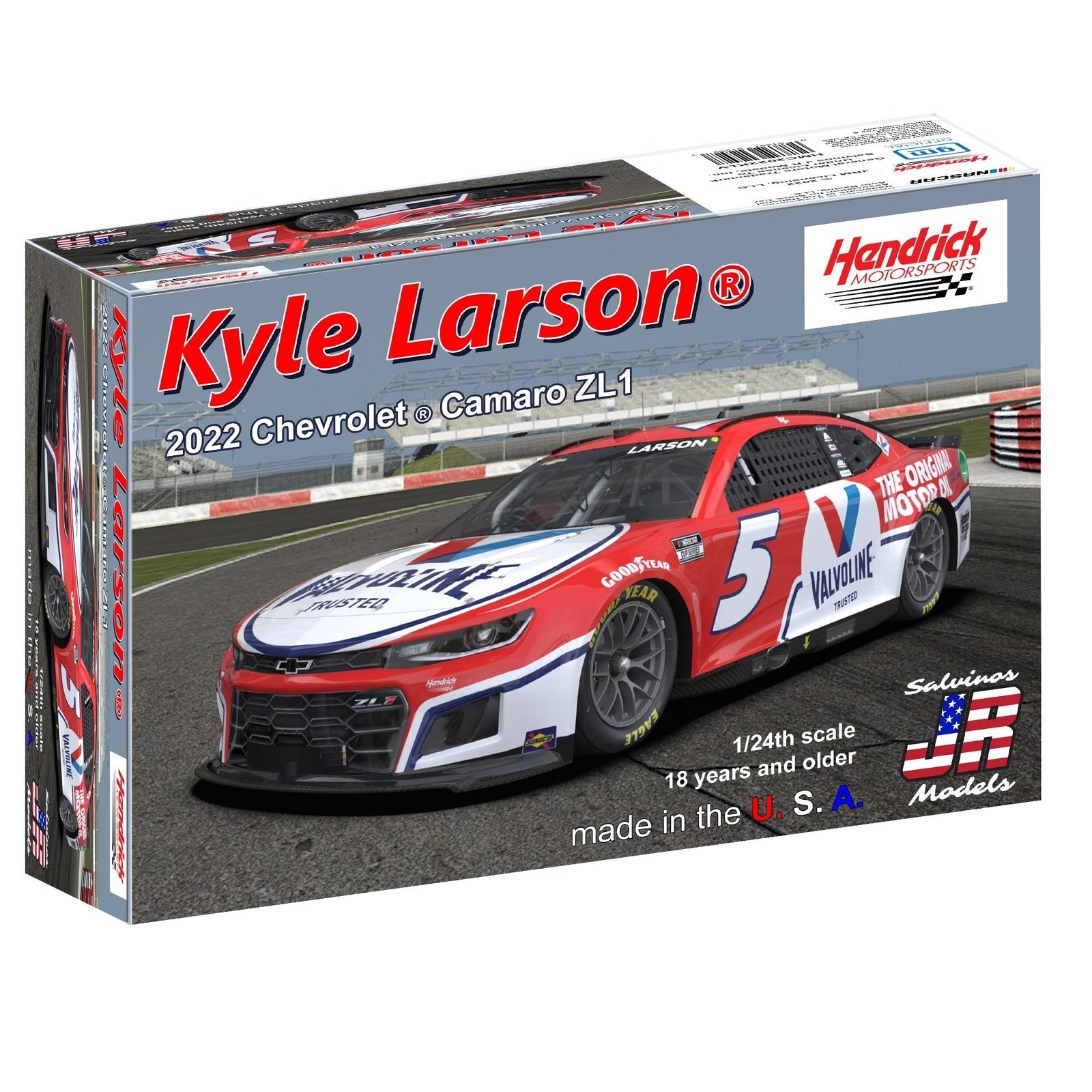 SJR-31252 Salvinos J R 1/24 Hendrick Motorsports Kyle Larson 2022 Camaro - Valvoline Plastic Model Kit Salvinos J R Models