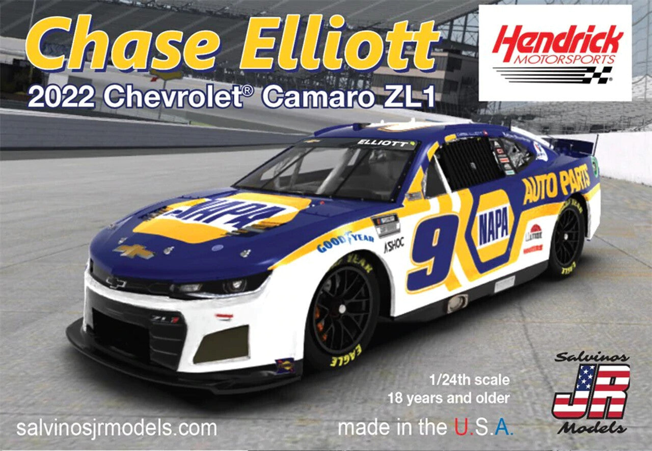 SJR-31255 Salvinos J R 1/24 Hendrick Motorsports Chase Elliot 2022 Camaro Plastic Model Kit Salvinos J R Models