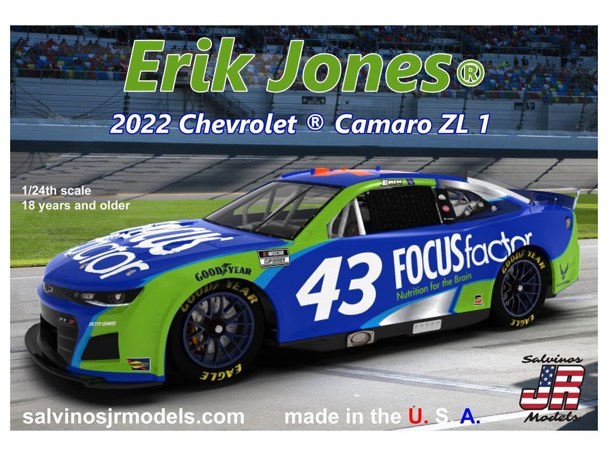 SJR-31608 Salvinos J R 1/24 GMS Racing Erik Jones 2022 Camaro - Primary Livery Plastic Model Kit Salvinos J R Models