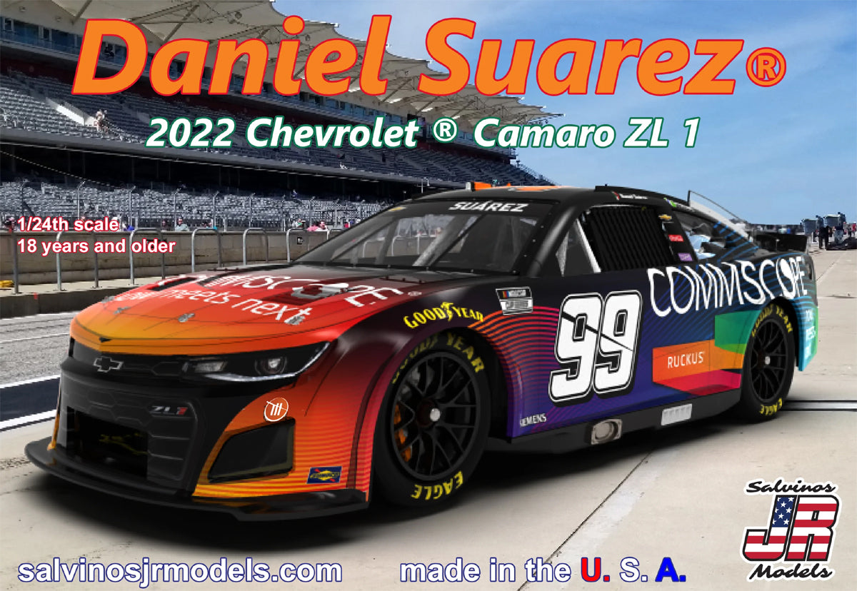 SJR-31613 Salvinos J R 1/24 Trackhouse Racing Daniel Suarez 2022 Camaro Plastic Model Kit Salvinos J R Models