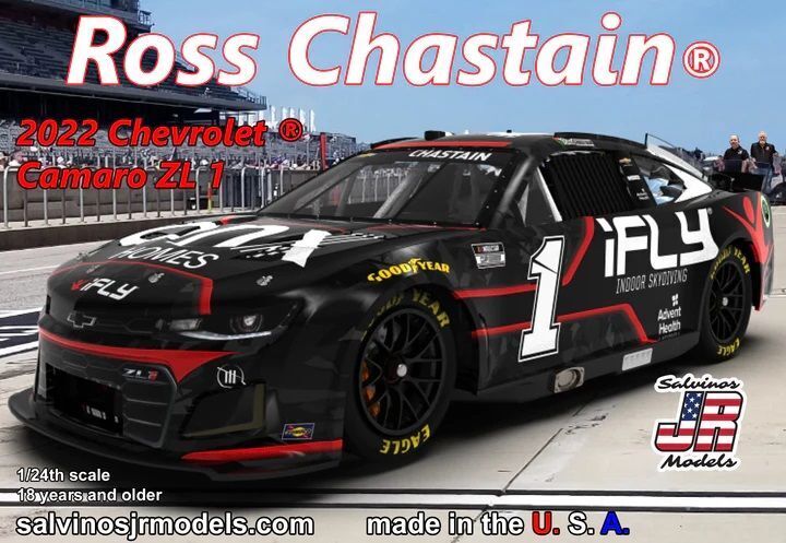 SJR-31616 Salvinos J R 1/24 Trackhouse Racing Ross Chastain 2022 Camaro Plastic Model Kit Salvinos J R Models