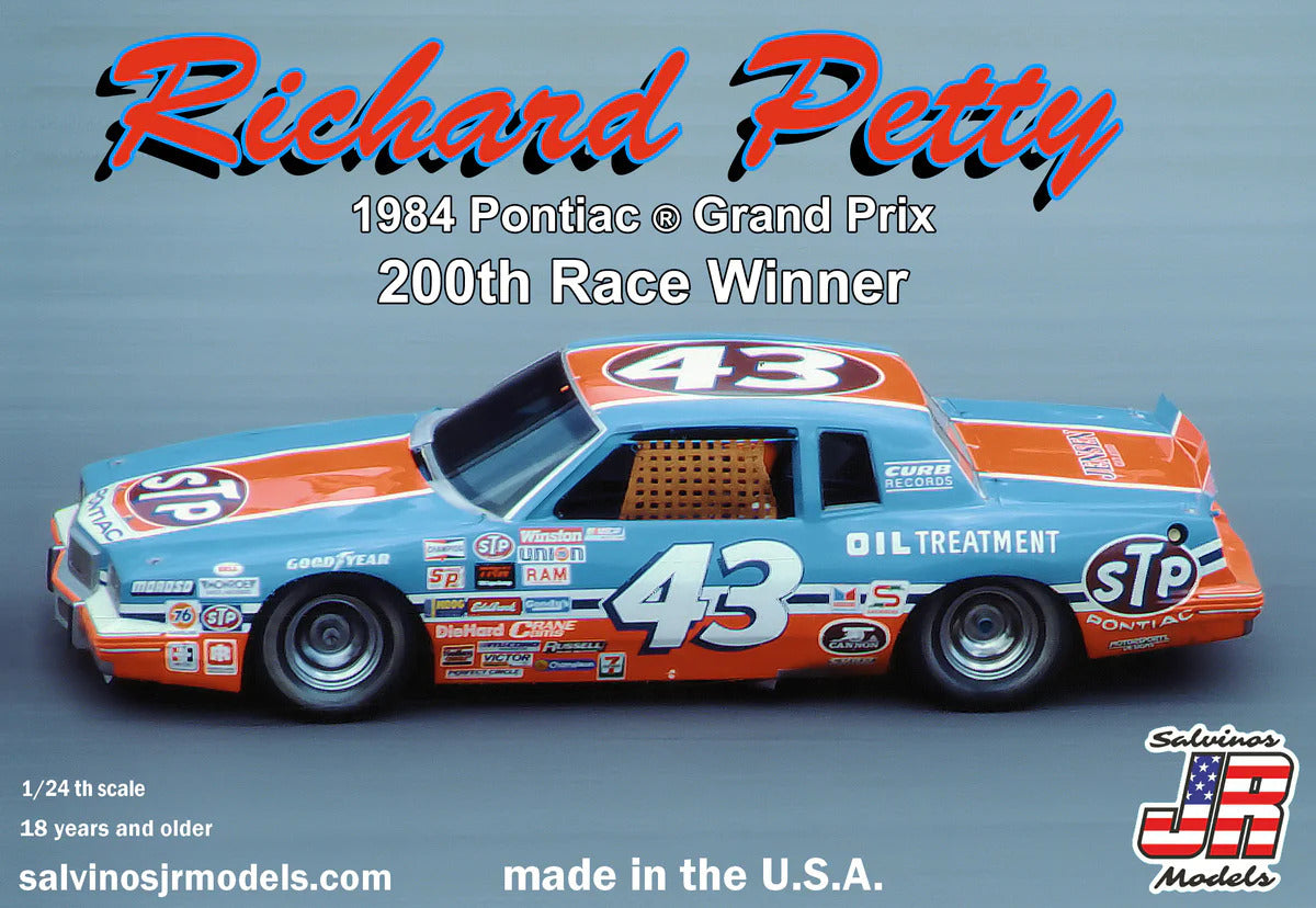 SJR-34087 Salvinos J R 1/24 Richard Petty 1984 Pontiac Grand Prix 200 Race Winner Plastic Model Kit Salvinos J R Models