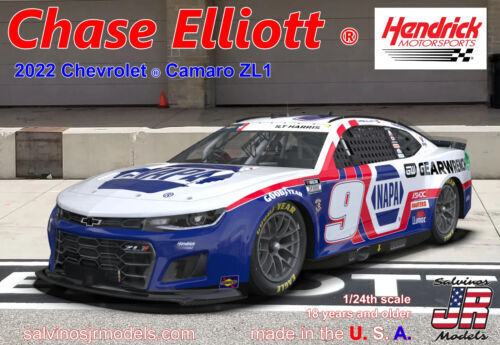SJR-34089 Salvinos J R 1/24 Hendrick Motorsports Chase Elliott 2022 Camaro- Patriotic Plastic Model Kit Salvinos J R Models