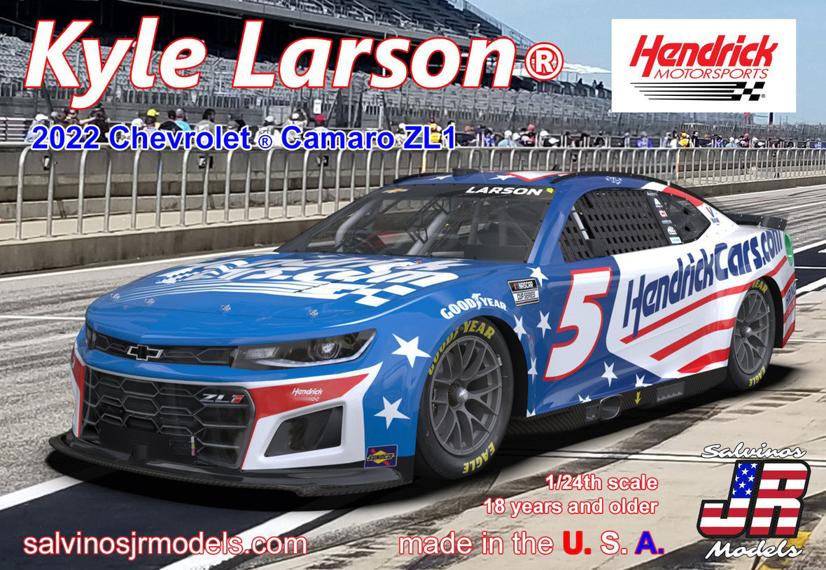 SJR-34090 Salvinos J R 1/24 Hendrick Motorsports Kyle Larson 2022 Camaro- Patriotic Plastic Model Kit Salvinos J R Models