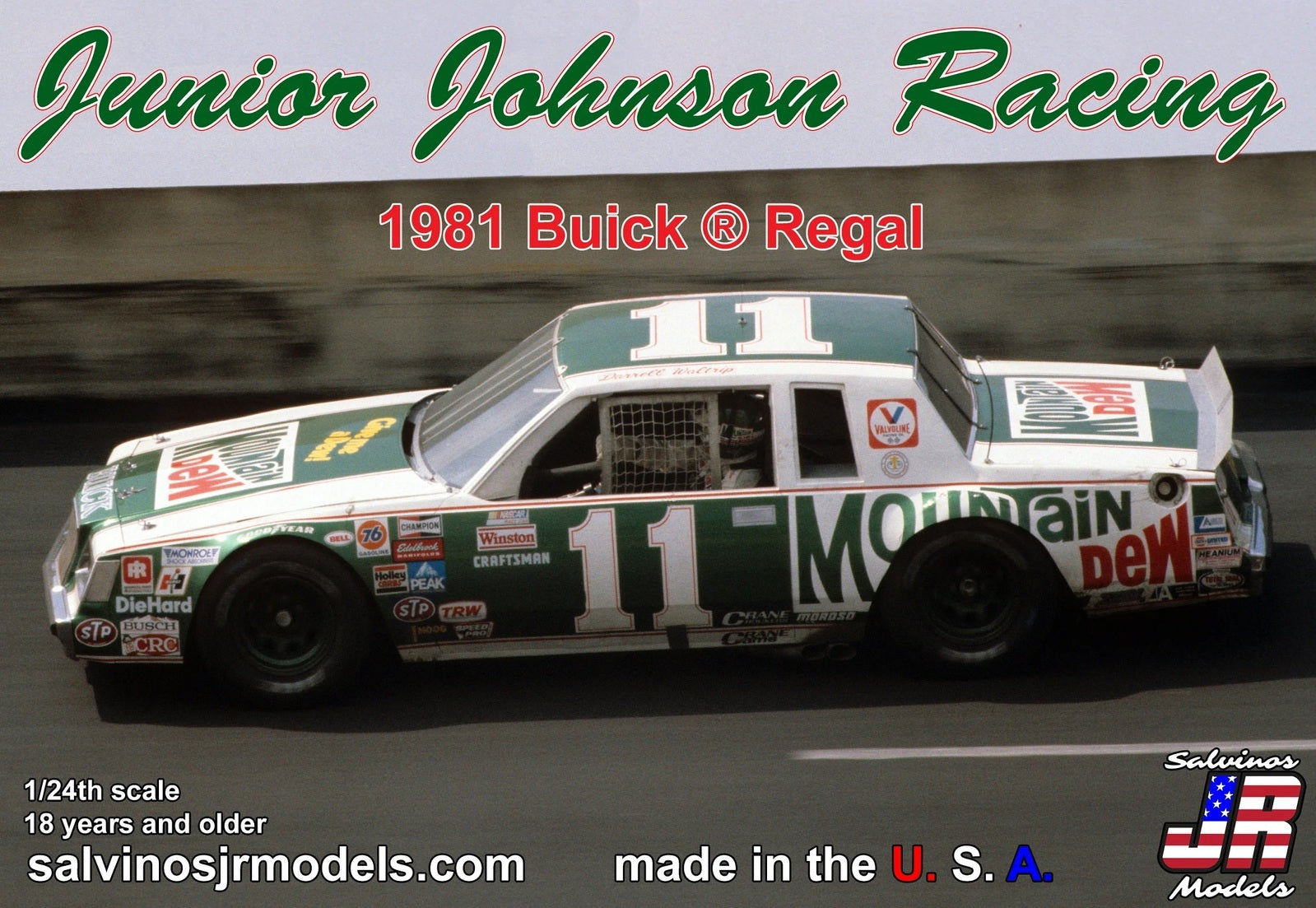 SJR-37471 Salvinos J R 1/24 Junior Johnson Racing 1981 Buick Driven by Darrell Waltrip Plastic Model Kit Salvinos J R Models
