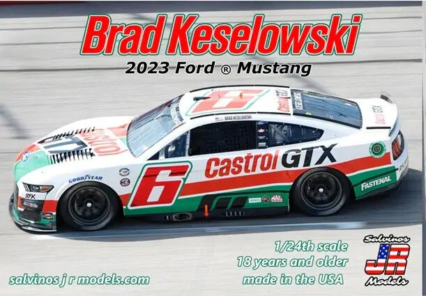 Salvinos J R 1/24 RFK Racing 2023 Brad Keslowski Ford Mustang "Castrol Oil" Plastic Model Kit [RFF2023BKDA]