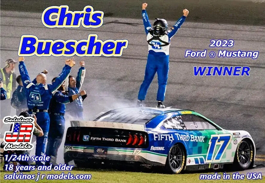 Salvinos J R 1/24 RFK Racing 2023 Chris Buescher Ford Mustang "Daytona Winner" Plastic Model Kit [RFF2023CBD]