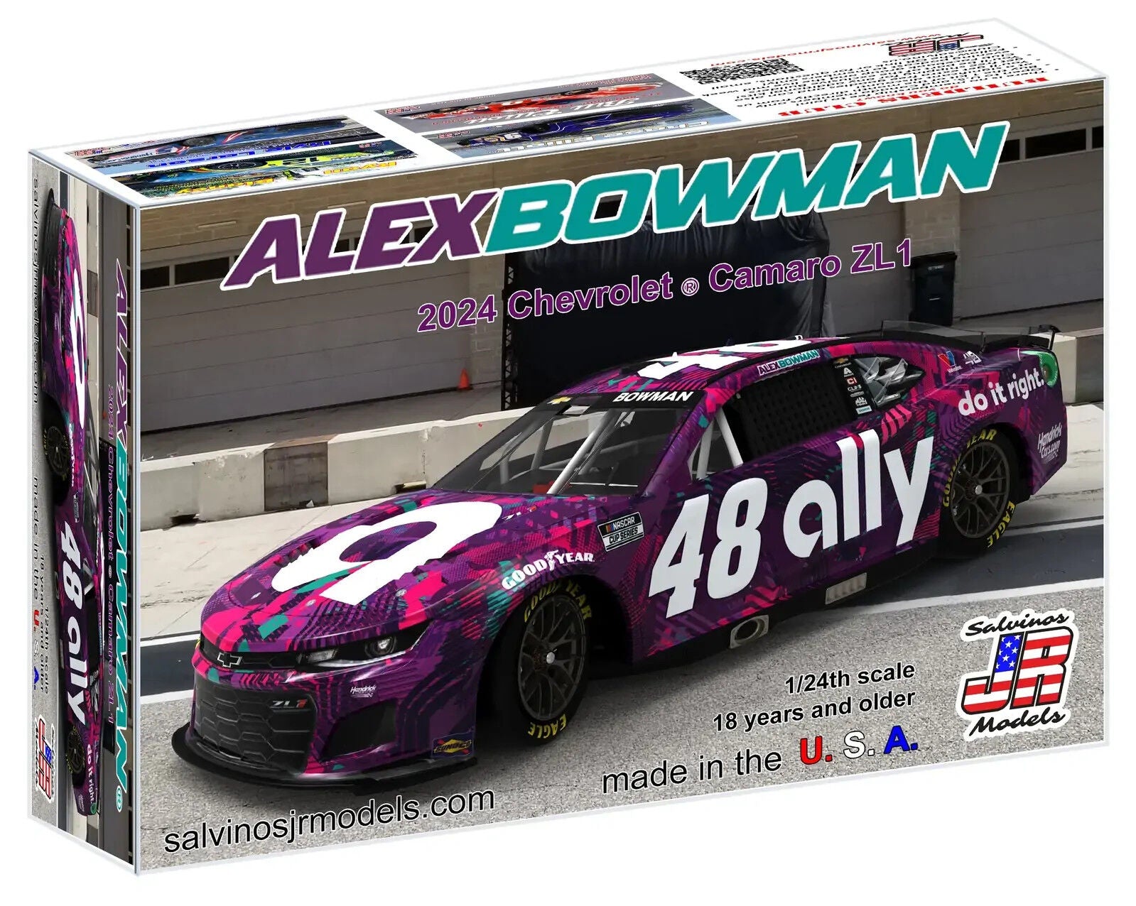 Salvinos J R 1/24 Hendrick Motorsports Alex Bowman #48 2024 Ally Scheme Plastic Model Kit [HMC2024ABP]