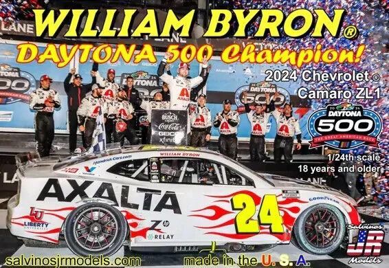 Salvinos J R 1/24 William Byron #24 2024 500€ Winner Axalta Plastic Model Kit [HMC2024WBD]