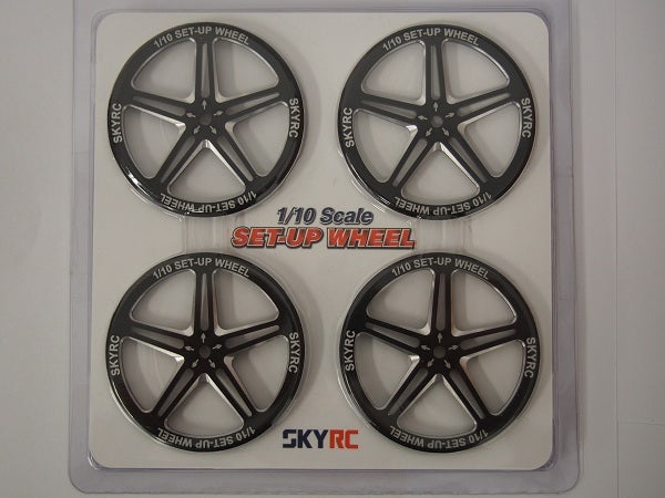 SK-600069-06 Set Up Wheel 1/10 (black) Sky Rc