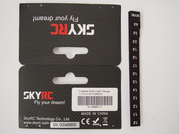 SK-600069-21 Chassis Ride Height Gauge 1-4mm (black) Sky Rc