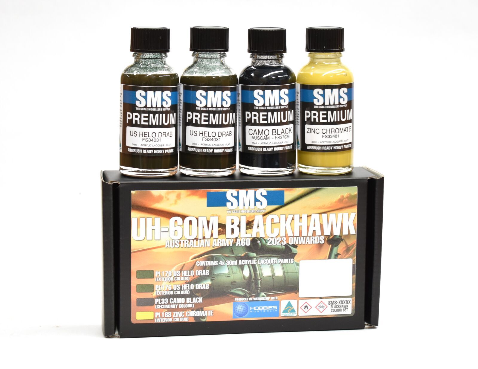 Scale Modellers Supply RAAF UH-60M Black Hawk Lacquer Paint Set