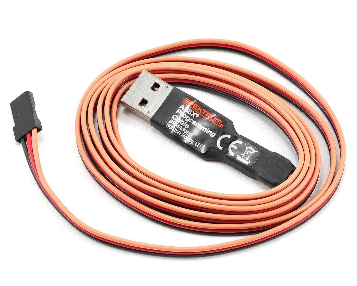 SPMA3065 Spektrum Tx/Rx USB Programming Cable - USB to Servo Plug Spektrum
