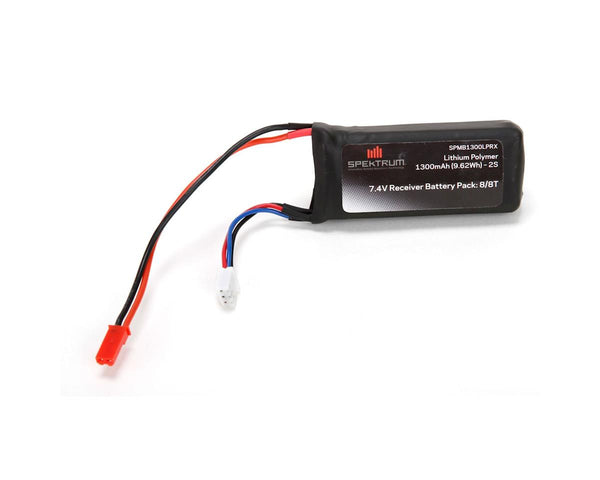 Spektrum 1300mah 2S 7.4v 5C LiPo Receiver Battery with JST Connector