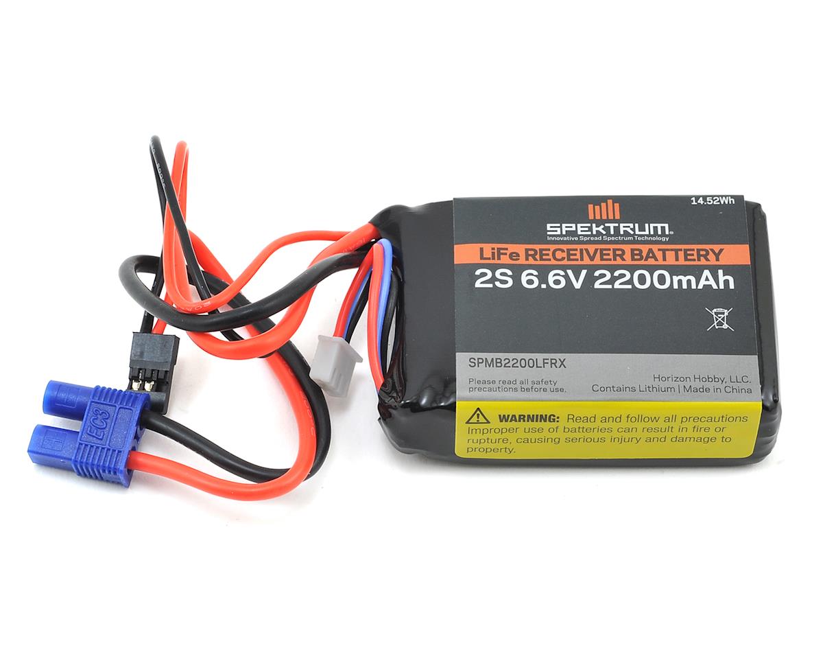 SPMB2200LFRX Spektrum 2200mah 2S 6.6v LiFE Receiver Battery Spektrum
