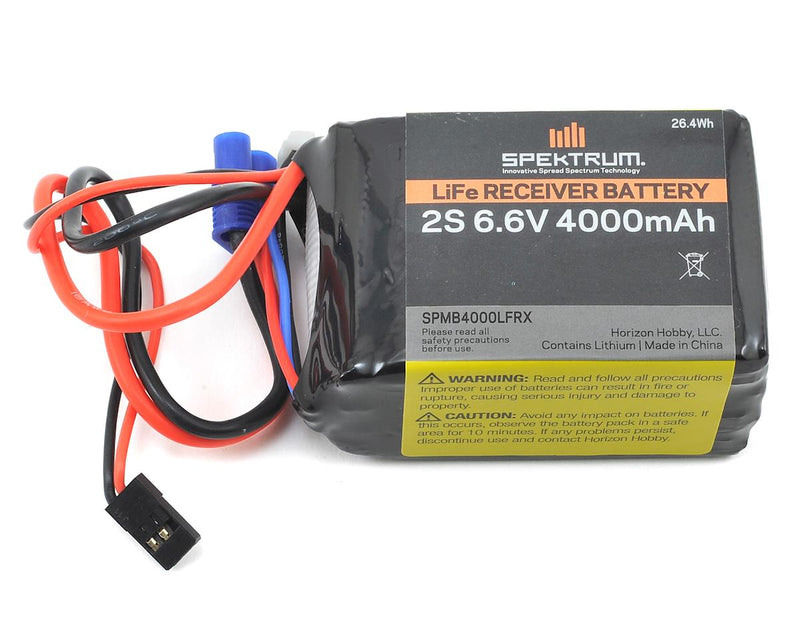 SPMB4000LFRX Spektrum 4000mah 2S 6.6v LiFE Receiver Battery