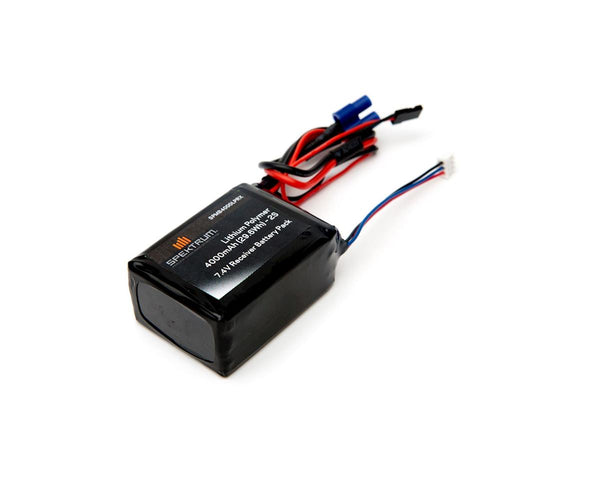 SPMB4000LPRX Spektrum 4000mAh 2S 7.4V LiPo Receiver Battery