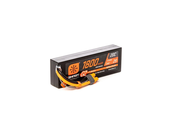 Spektrum 1800mAh 2S 7.4V 20c Smart G2 Hard Case LiPo Battery with IC3 Connector