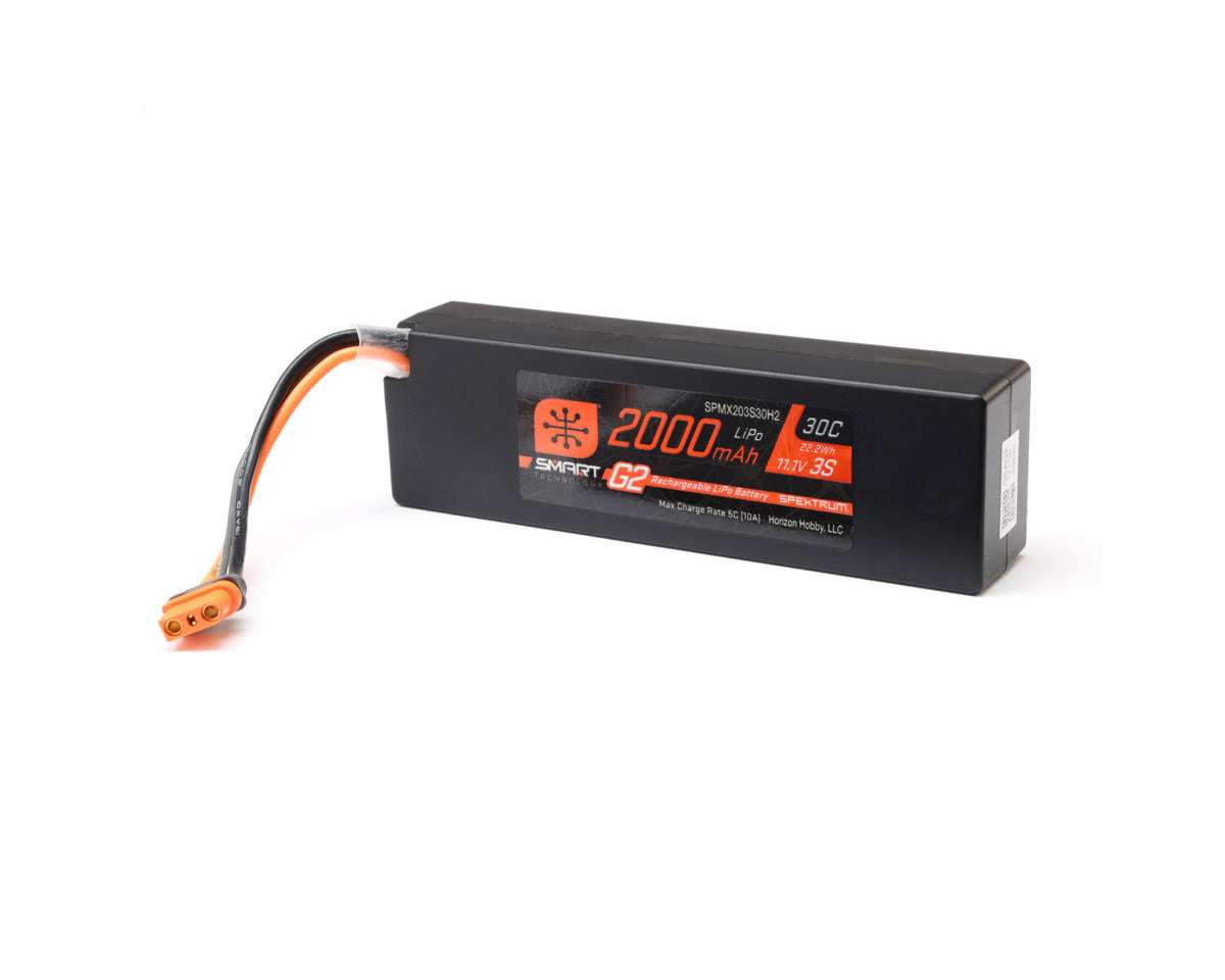 Spektrum 2000mAh 3S 11.1V 30C Smart G2 LiPo Battery with IC2 Connector, Mini Kraton - SPMX203S30H2
