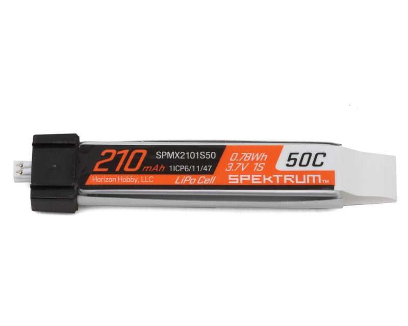 SPMX2101S50 Spektrum 210mAh 1S 3.7V 50C LiPo with JST PH 1.25mm Connector