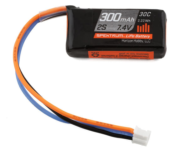 Spektrum 300mah 2S 7.4V 30C LiPo Battery with PH Connector, EFLB2802S30 Replacement