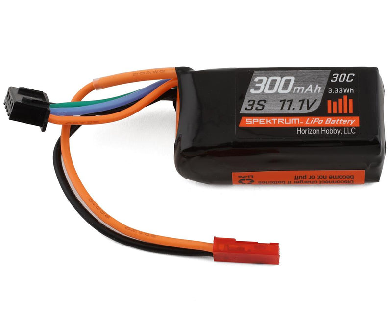 SPMX3003SJ30 Spektrum 300mah 3S 11.1V 30C LiPo Battery with JST Connector