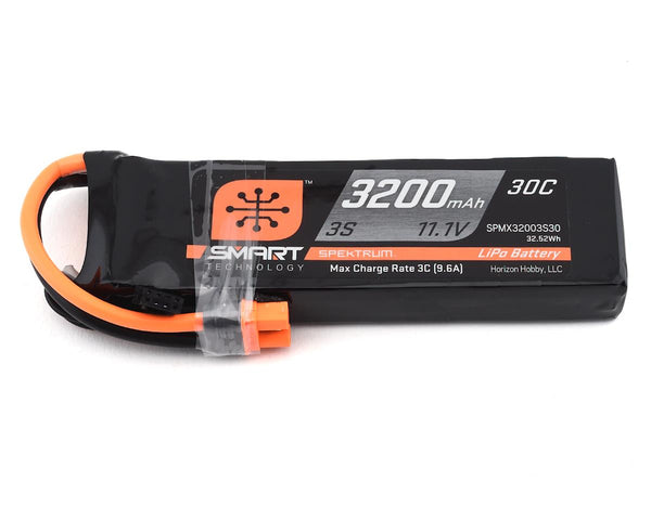 SPMX32003S30 Spektrum 3200mah 3S 11.1v 30C Smart LiPo Battery with IC3 Connector