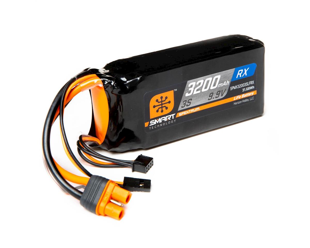 SPMX32003SLFRX Spektrum 3200mah 3S 9.9v Smart LiFe ECU Battery with IC3 Connector Spektrum