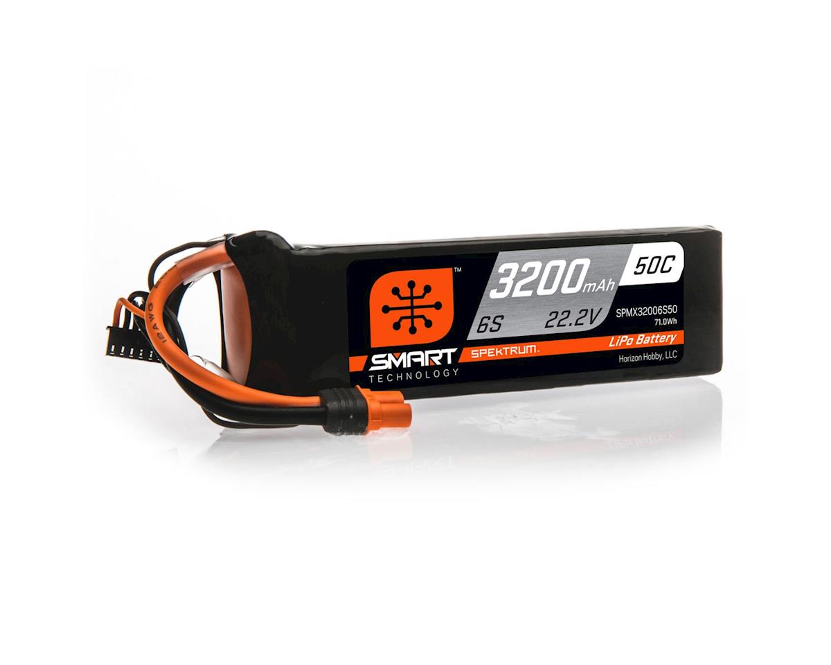 SPMX32006S50 Spektrum 3200mah 6S 22.2v 50C Smart LiPo Battery with IC5 Connector Spektrum