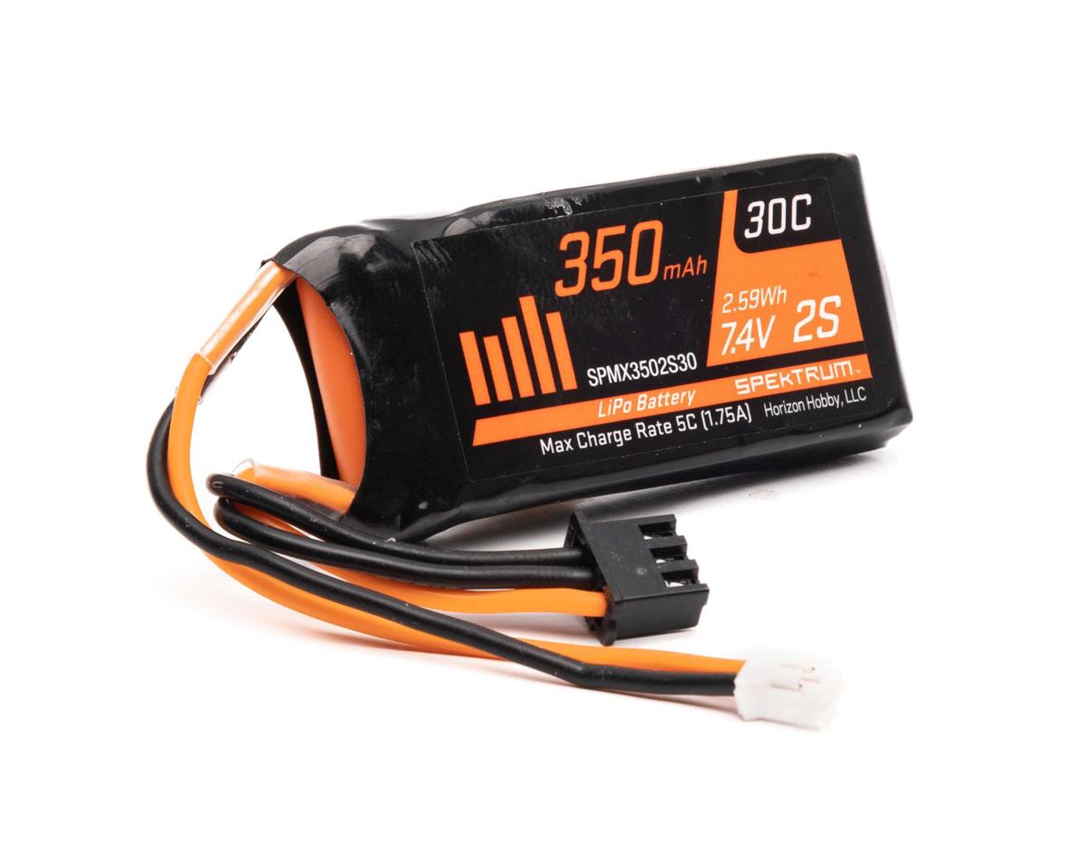 SPMX3502S30 Spektrum 350mAh 2S 7.4V LiPo with PH2.0 2 Pin Connector, DYNB0012 Spektrum