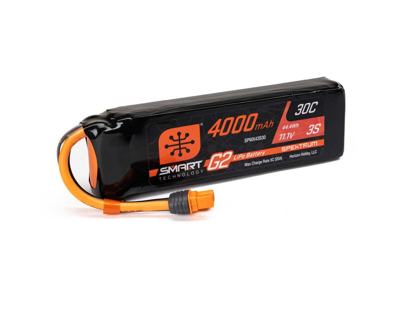 SPMX43S30 Spektrum 4000mAh 3S 11.1V 30C Smart G2 LiPo Battery with IC3 Connector