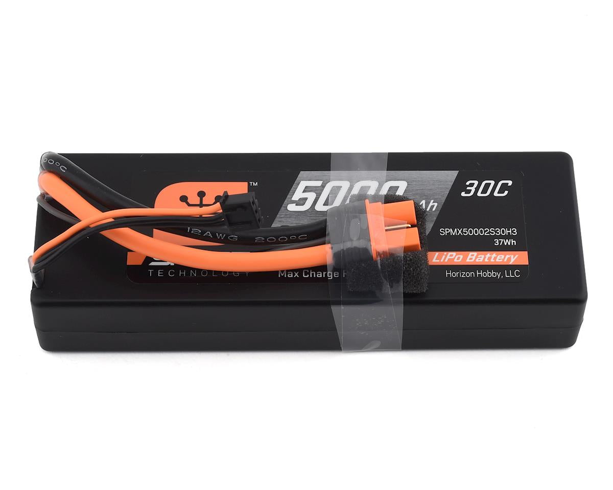 SPMX50002S30H3 Spektrum 5000mah 2S 7.4v 30C Smart Hard Case LiPo Battery with IC3 Connector Spektrum