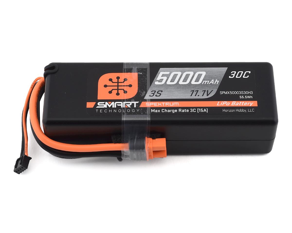 SPMX50003S30H3 Spektrum 5000mah 3S 11.1v 30C Smart Hard Case LiPo Battery with IC3 Connector Spektrum