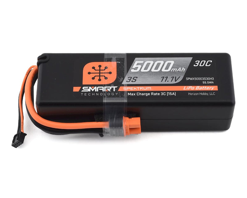 SPMX50003S30H3 Spektrum 5000mah 3S 11.1v 30C Smart Hard Case LiPo Battery with IC3 Connector