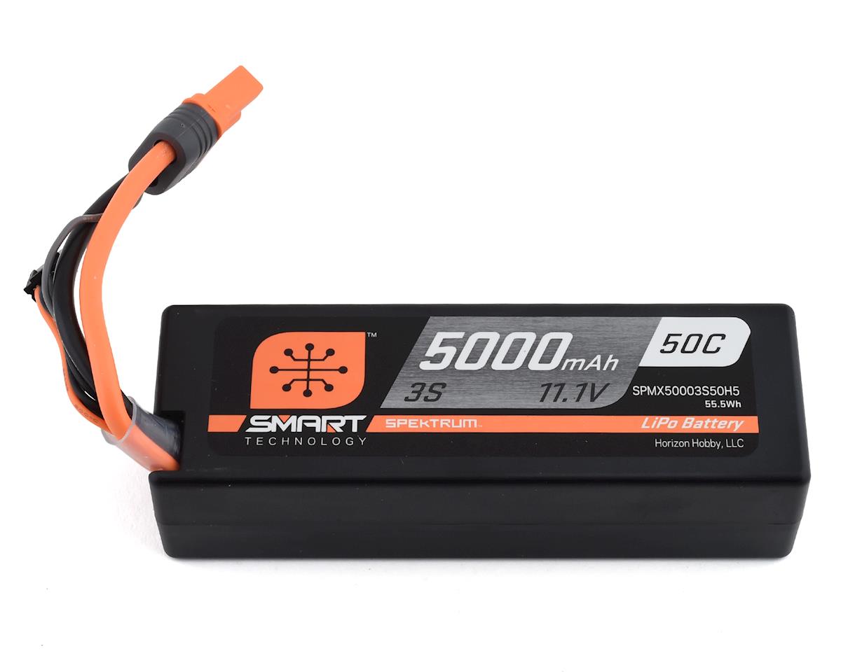 SPMX50003S50H3 Spektrum 5000mah 3S 11.1v 50C Smart Hard Case LiPo Battery with IC3 Connector Spektrum