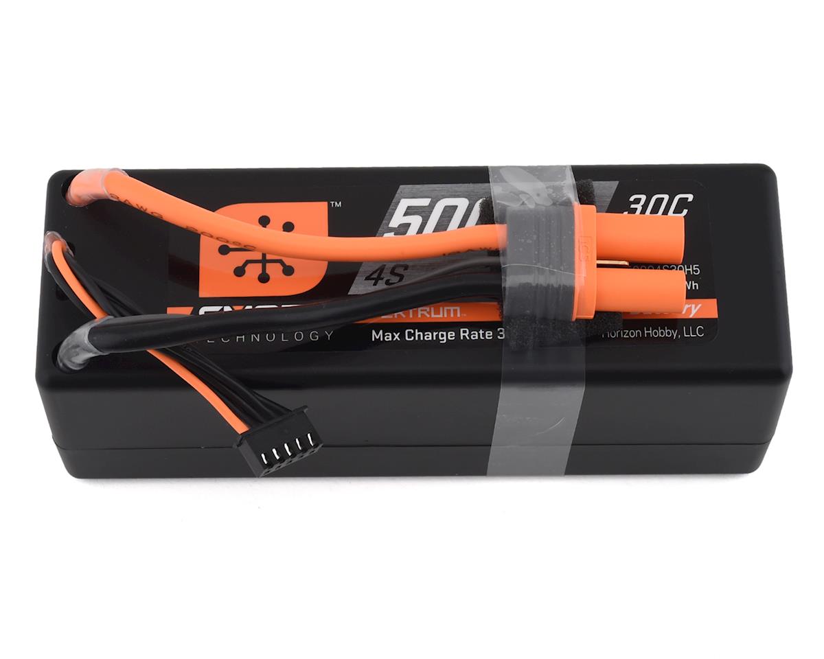 SPMX50004S30H5 Spektrum 5000mah 4S 14.8v 30C Smart Hard Case LiPo Battery with IC5 Connector Spektrum