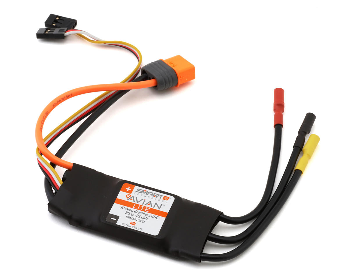 SPMXAE30D Spektrum Avian 30A Smart Lite 3-4S Brushless ESC with IC3 Connector Spektrum