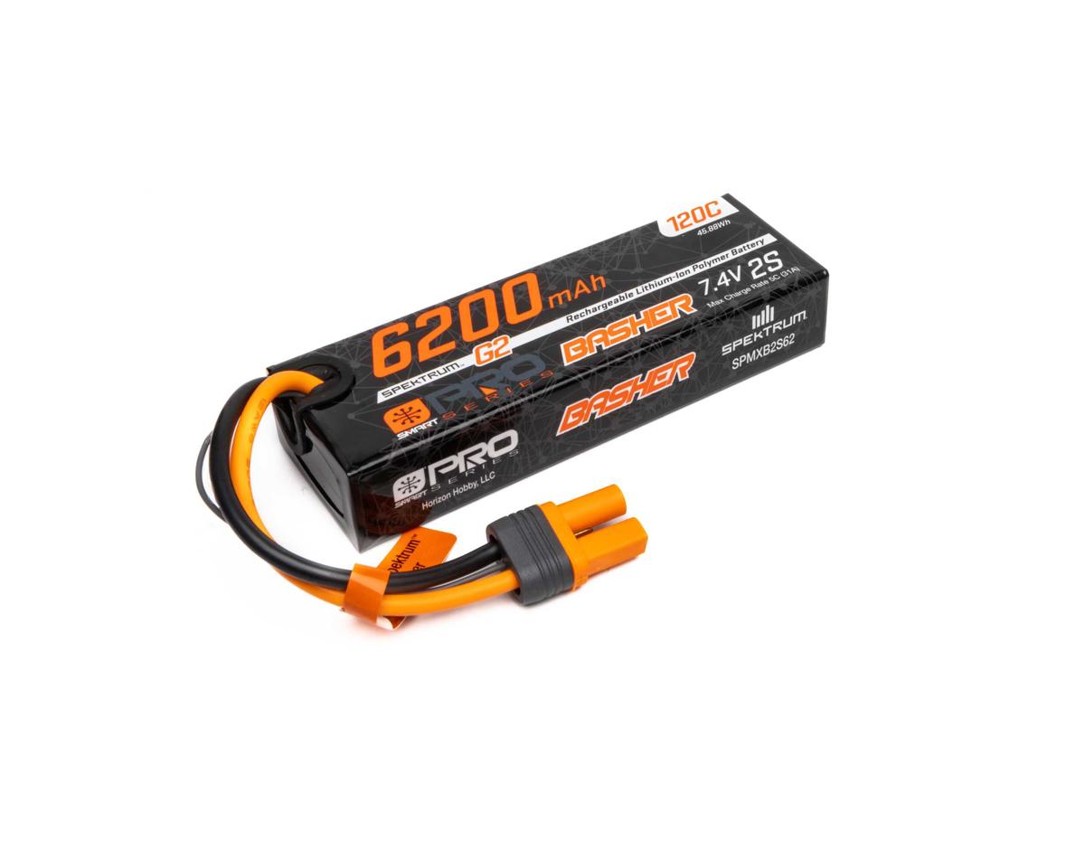 SPMXB2S62 Spektrum 6200mAh 2S 7.4V 120C Smart Pro Basher LiPo Battery with IC5 Connector Spektrum